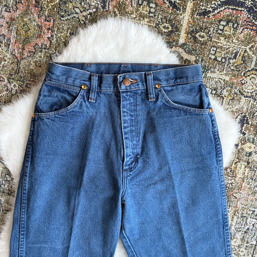 Vintage Wrangler 13MWZG Cowboy Cut Jeans Medium Wash High Rise 9x32 Denim Pants - Picture 2 of 12